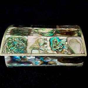 Abalone Silver Jewelry Box From Mexico
